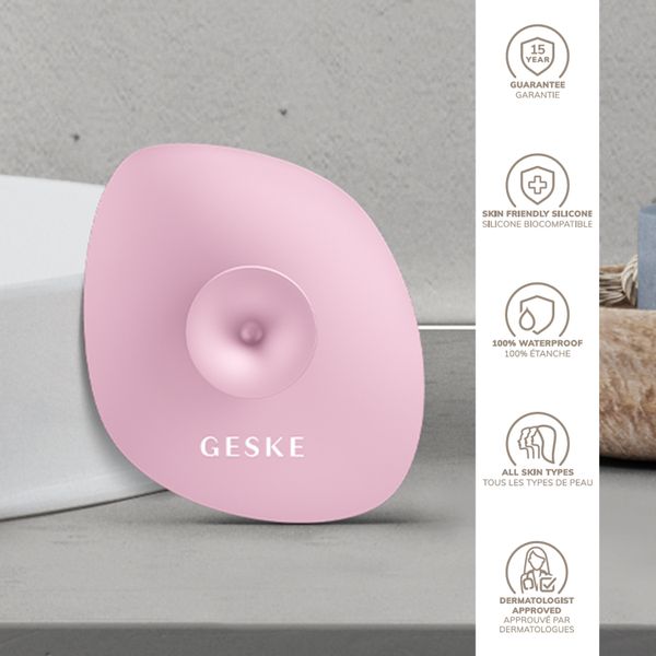 Щітка для обличчя GESKE Facial Brush 4 в 1 з тримачем, pink HB0060 фото