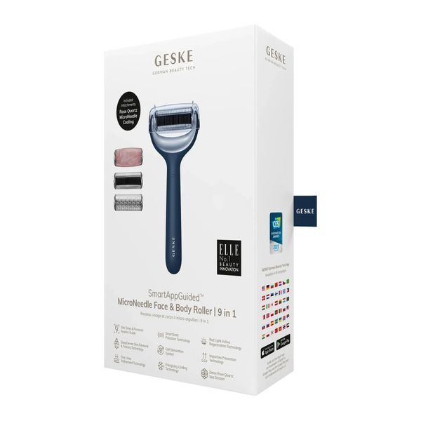 Ролер для голкової мезотерапії обличчя та тіла GESKE MicroNeedle Face & Body Roller 9 в 1, midnight HB0210