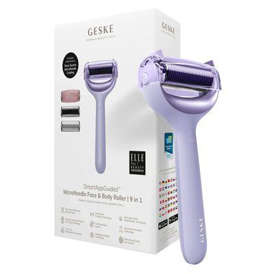 Ролер для голкової мезотерапії обличчя та тіла GESKE MicroNeedle Face & Body Roller 9 в 1, purple HB0211