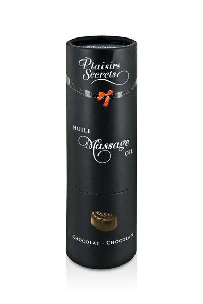 Масажна олія Plaisirs Secrets Chocolate (59 мл) з афродизіаками, їстівна, подарункове паковання SO1836 фото