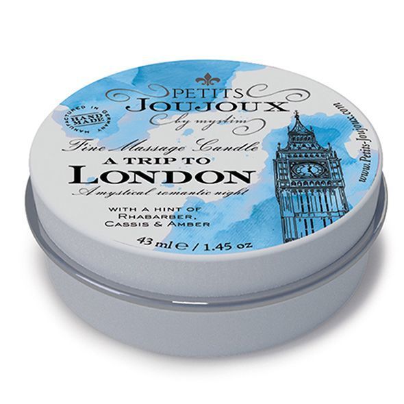 Масажна свічка Petits Joujoux - London - Rhubarb, Cassis and Ambra (43 мл) з афродизіаками SO3170 фото