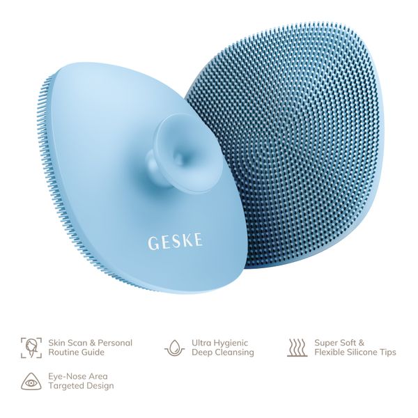 Щітка для обличчя GESKE Facial Brush 4 в 1 з тримачем, aquamarine HB0061 фото