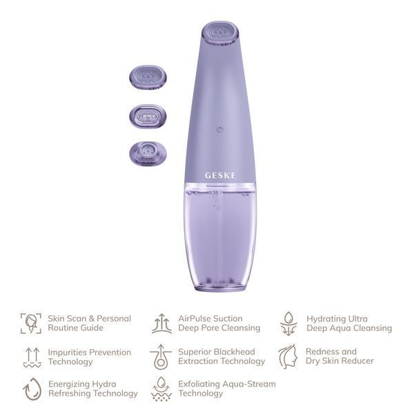 Очищающее средство для лица GESKE Aqua-Stream Face Cleanser 8 в 1, purple HB0402