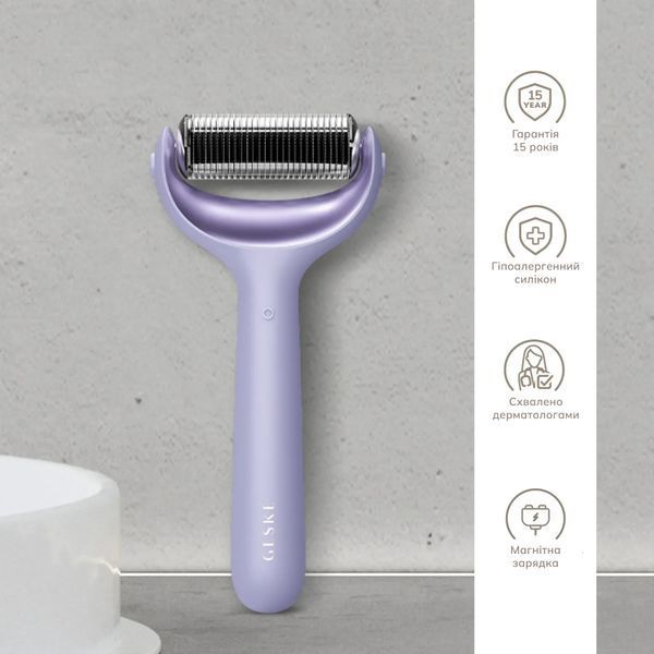 Ролер для голкової мезотерапії обличчя та тіла GESKE MicroNeedle Face & Body Roller 9 в 1, purple HB0211