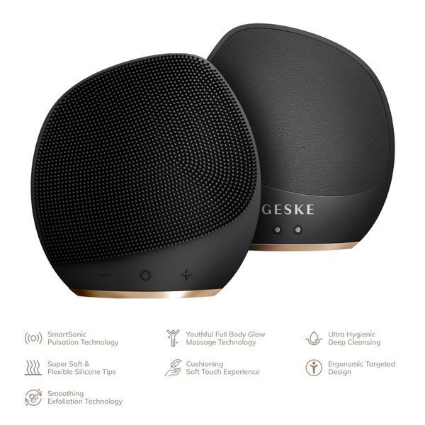 Ультразвуковая щетка для тела и интенсивный пилинг GESKE Sonic Body Brush & Intensive Exfoliator 7 в 1, gray HB0353