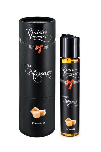 Масажна олія Plaisirs Secrets Caramel (59 мл) з афродизіаками, їстівна, подарункове паковання SO1837 фото