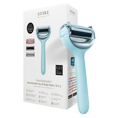 Ролик для голкової мезотерапії обличчя та тіла GESKE MicroNeedle Face & Body Roller 9 в 1, turquoise HB0213