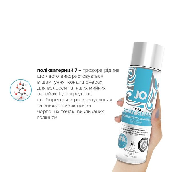 Гель для гоління JO TOTAL BODY — Anti-bump Intimate Shaving Gel (240 мл) зволожувальний SO1779 фото