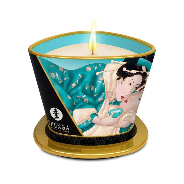 Массажная свеча Shunga Massage Candle – Island Blossoms (170 мл) с афродизиаками SO3343 фото