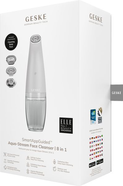Очищуючий засіб для обличчя GESKE Aqua-Stream Face Cleanser 8 в 1, white HB0405