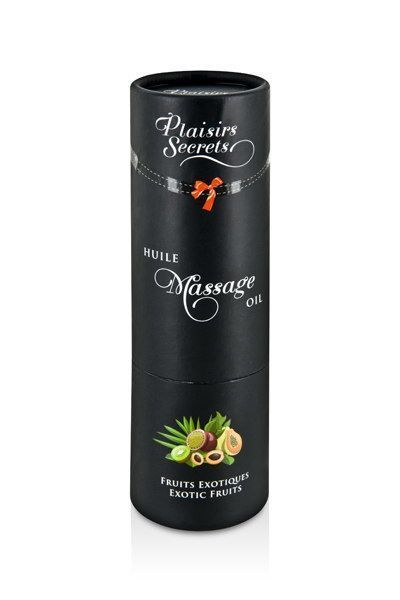 Масажна олія Plaisirs Secrets Exotic Fruits (59мл) з афродизіаками їстівна, подарункове паковання SO1839 фото