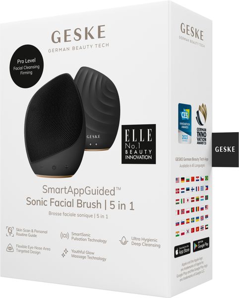 Електронна ультразвукова щітка для обличчя GESKE Sonic Facial Brush 5 в 1, gray HB0064 фото