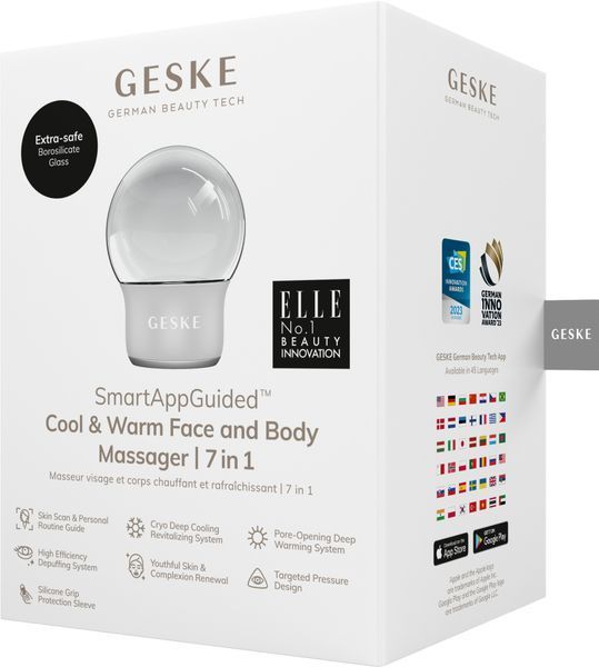 Массажер для лица и тела GESKE Cool & Warm Face and Body Massager 7 в 1 white HB0306