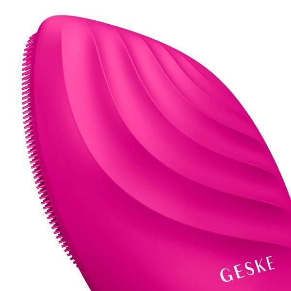 Электронная ультразвуковая щетка для лица GESKE Sonic Facial Brush 5 в 1, magenta HB0065