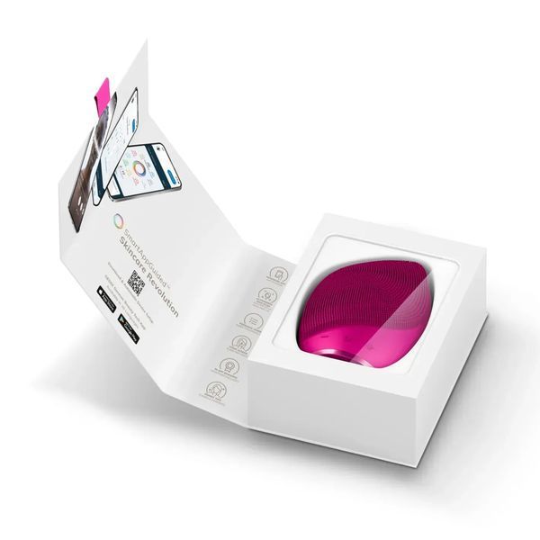 Электронная ультразвуковая щетка для лица GESKE Sonic Facial Brush 5 в 1, magenta HB0065