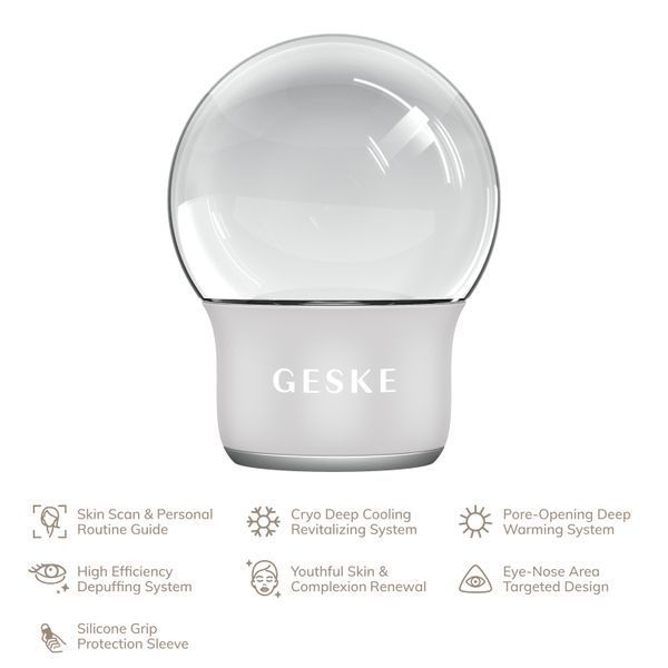 Массажер для лица и тела GESKE Cool & Warm Face and Body Massager 7 в 1 white HB0306