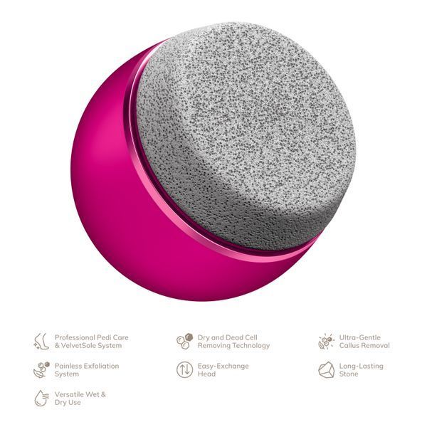 Набір для догляду за стопами GESKE Pumice Stone Callus Remover 7 в 1, magenta HB0602