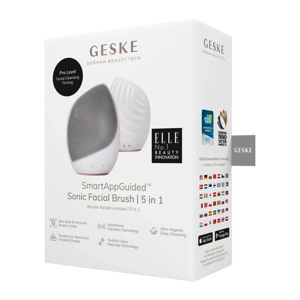 Электронная ультразвуковая щетка для лица GESKE Sonic Facial Brush 5 в 1, starlight HB0066