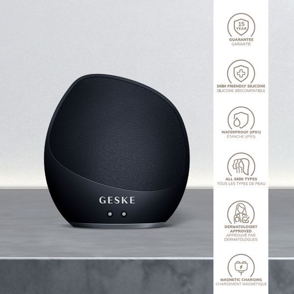 Ультразвукова щітка для тіла та інтенсивний пілінг GESKE Sonic Body Brush & Intensive Exfoliator 7 в 1, black HB0352