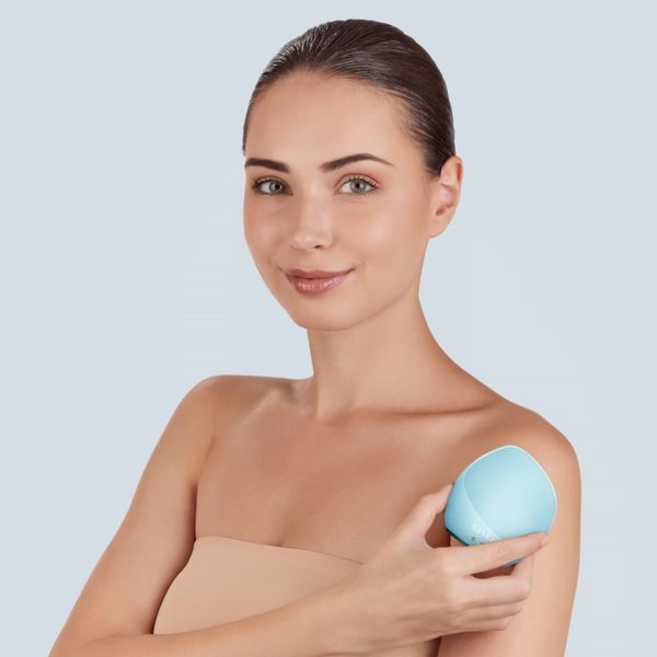 Ультразвуковая щетка для тела и интенсивный пилинг GESKE Sonic Body Brush & Intensive Exfoliator 7 в 1, turquoise HB0360