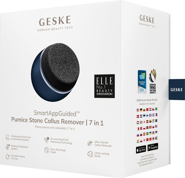 Набір для догляду за стопами GESKE Pumice Stone Callus Remover 7 в 1, midnight HB0603