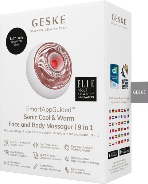 Массажер для лица и тела GESKE Sonic Cool & Warm Face and Body Massager 9 в 1 starlight HB0282