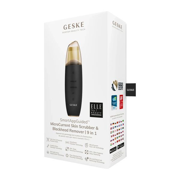 Мікрострумовий скрабер для шкіри та усунення чорних точок GESKE MicroCurrent Skin Scrubber & Blackhead Remover 9 в 1, gray HB0141