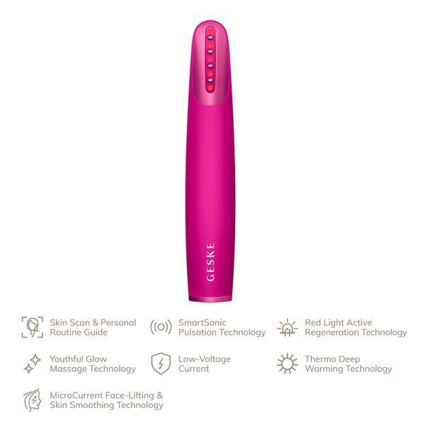 Устройство для укрепления и тонизирования кожи лица GESKE Skin Firming Wand 7 в 1, magenta HB0430