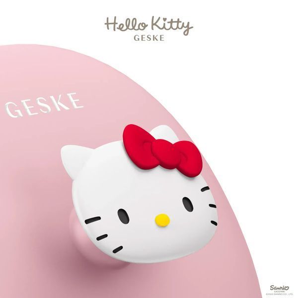 Щетка для лица GESKE Facial Brush 3 в 1 by Hello Kitty с держателем, pink HB0241