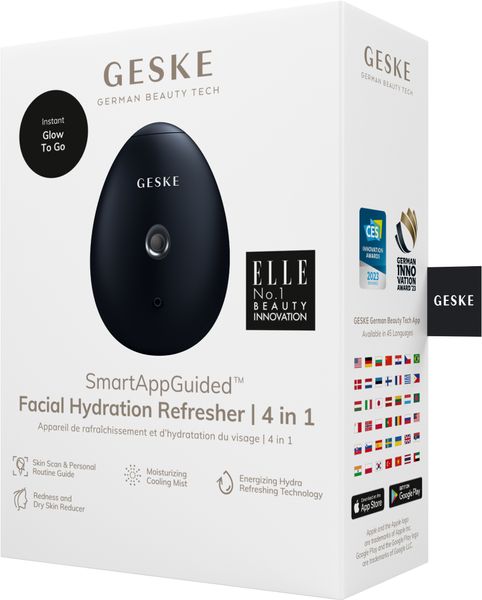 Електронний освіжувач для зволоження обличчя GESKE Facial Hydration Refresher 4 в 1, black HB0168 фото