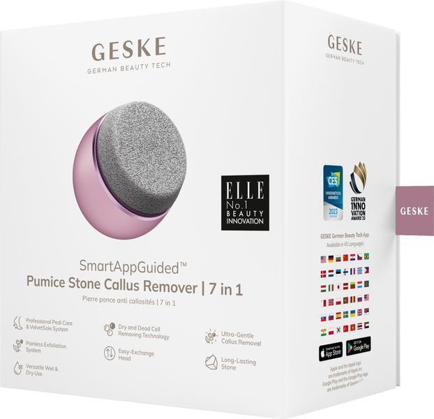 Набір для догляду за стопами GESKE Pumice Stone Callus Remover 7 в 1, pink HB0604