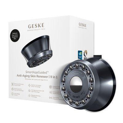 Антивіковий LED-випромінювач для відновлення шкіри обличчя GESKE Anti-Aging Skin Renewer 9в1 black HB0639