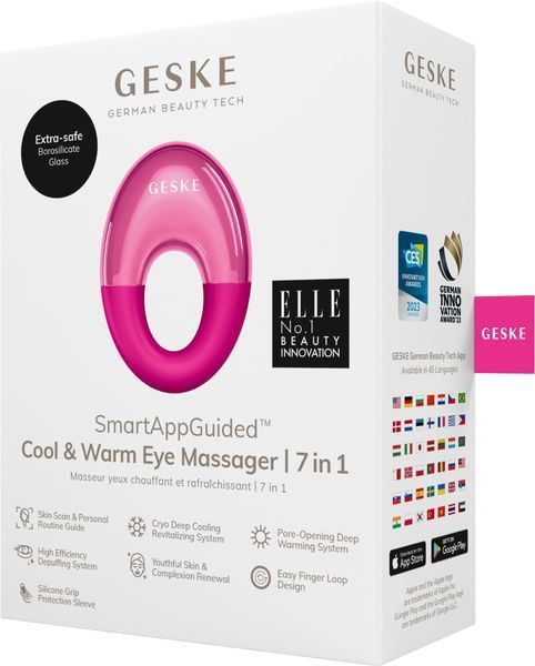 Массажер для глаз GESKE Cool & Warm Eye Massager 7 в 1, magenta HB0311