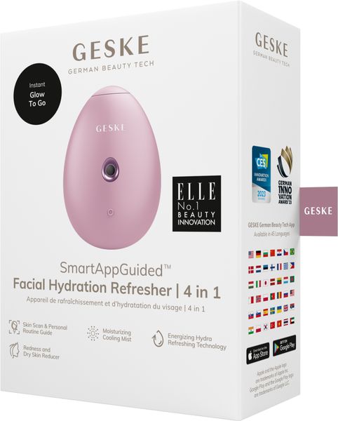 Електронний освіжувач для зволоження обличчя GESKE Facial Hydration Refresher 4 в 1, pink HB0170 фото