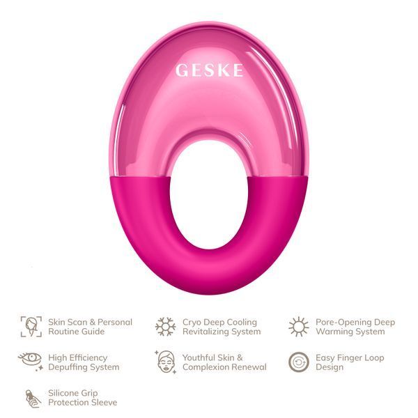 Массажер для глаз GESKE Cool & Warm Eye Massager 7 в 1, magenta HB0311