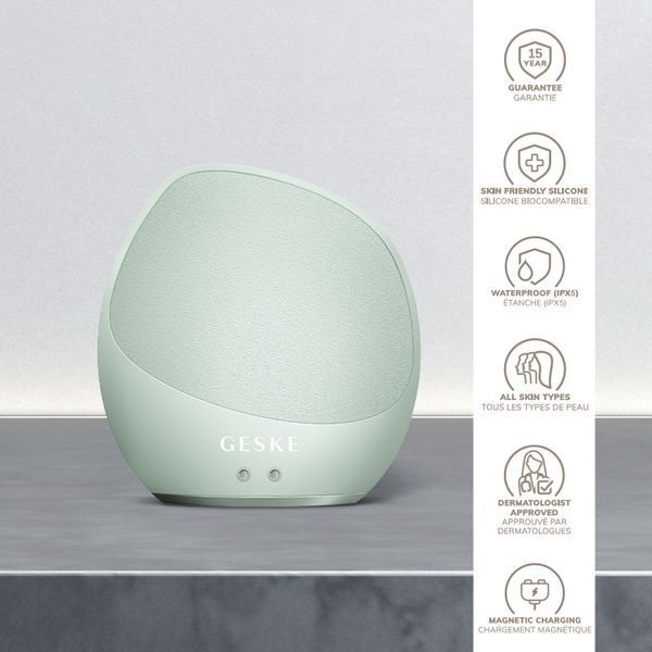 Ультразвукова щітка для тіла та інтенсивний пілінг GESKE Sonic Body Brush & Intensive Exfoliator 7 в 1, green HB0354