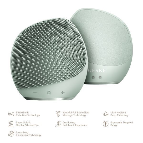 Ультразвукова щітка для тіла та інтенсивний пілінг GESKE Sonic Body Brush & Intensive Exfoliator 7 в 1, green HB0354