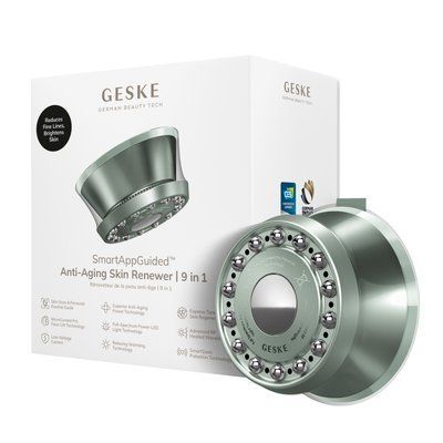 Антивіковий LED-випромінювач для відновлення шкіри обличчя GESKE Anti-Aging Skin Renewer 9в1 green HB0640