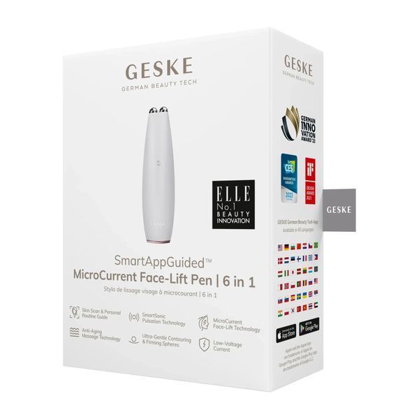 Мікрострумова ручка для підтяжки шкіри обличчя GESKE MicroCurrent Face-Lift Pen 6 в 1, starlight HB0121