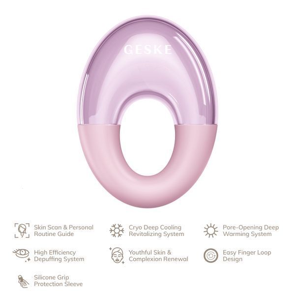 Массажер для глаз GESKE Cool & Warm Eye Massager 7 в 1, pink HB0313