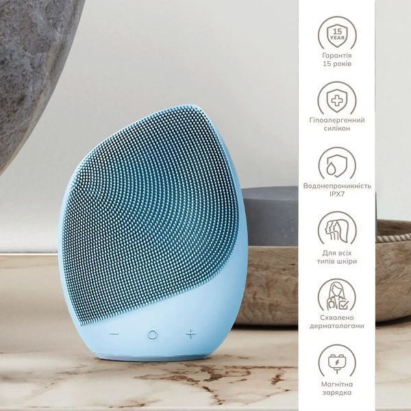 Электронная ультразвуковая щетка для лица GESKE Sonic Facial Brush 5 в 1, aquamarine HB0072