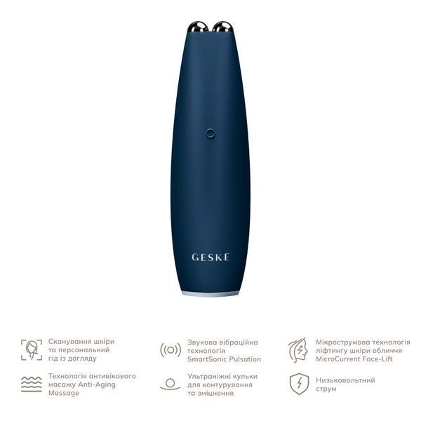 Мікрострумова ручка для підтяжки шкіри обличчя GESKE MicroCurrent Face-Lift Pen 6 в 1, midnight HB0122
