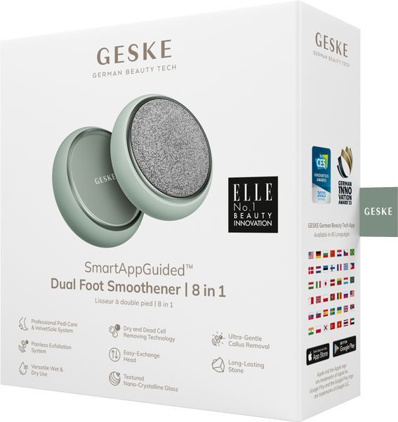 Набір для догляду за стопами GESKE Dual Foot Smoothener 8 в 1, green HB0462