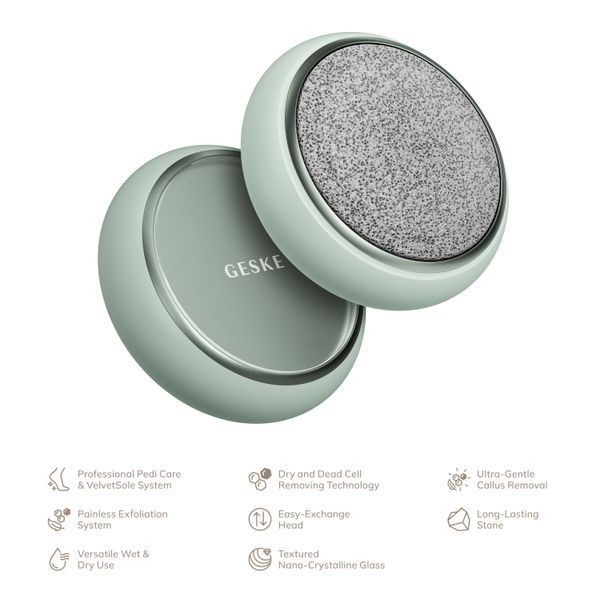 Набір для догляду за стопами GESKE Dual Foot Smoothener 8 в 1, green HB0462