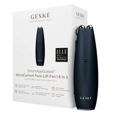 Мікрострумова ручка для підтяжки обличчя GESKE MicroCurrent Face-Lift Pen 6 в 1, black HB0124 фото