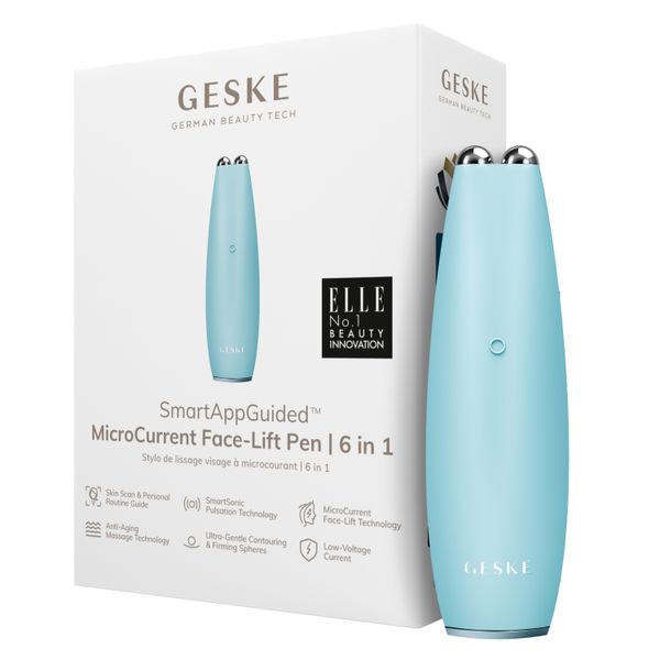 Мікрострумова ручка для підтяжки обличчя GESKE MicroCurrent Face-Lift Pen 6 в 1, turquoise HB0125 фото