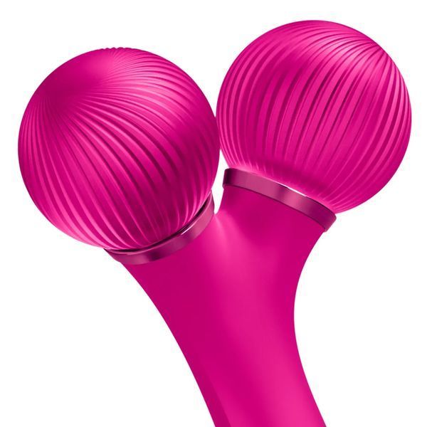 Электронный ультразвуковой ролик для лица GESKE Sonic Facial Roller 4 в 1, magenta HB0175