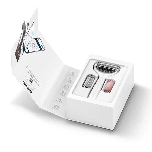Ролер для голкової мезотерапії обличчя та тіла GESKE MicroNeedle Face & Body Roller 9 в 1, white HB0025