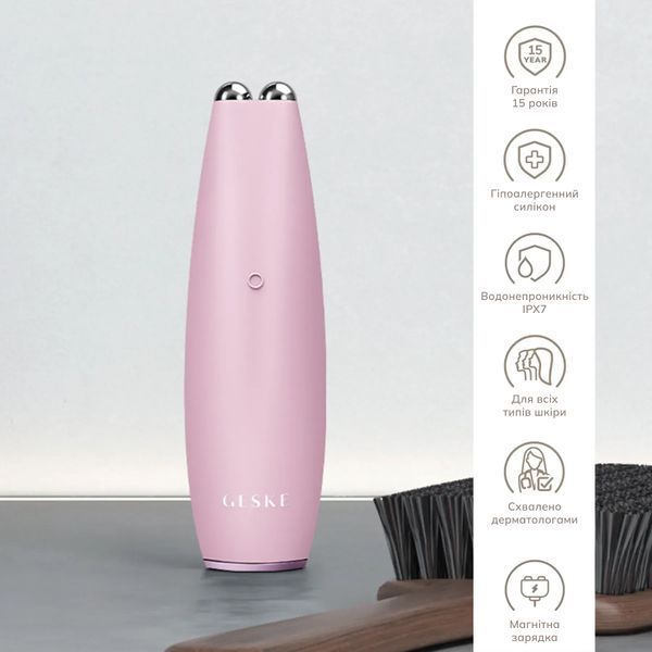 Мікрострумова ручка для підтяжки шкіри обличчя GESKE MicroCurrent Face-Lift Pen 6 в 1, pink HB0126