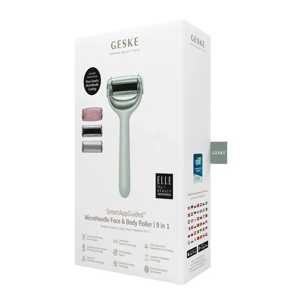 Ролер для голкової мезотерапії обличчя та тіла GESKE MicroNeedle Face & Body Roller 9 в 1, green HB0026
